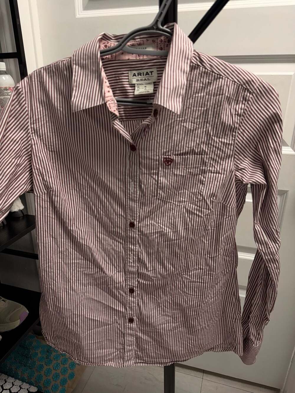 Ariat Real Women's Striped Button Down Shirt Size M